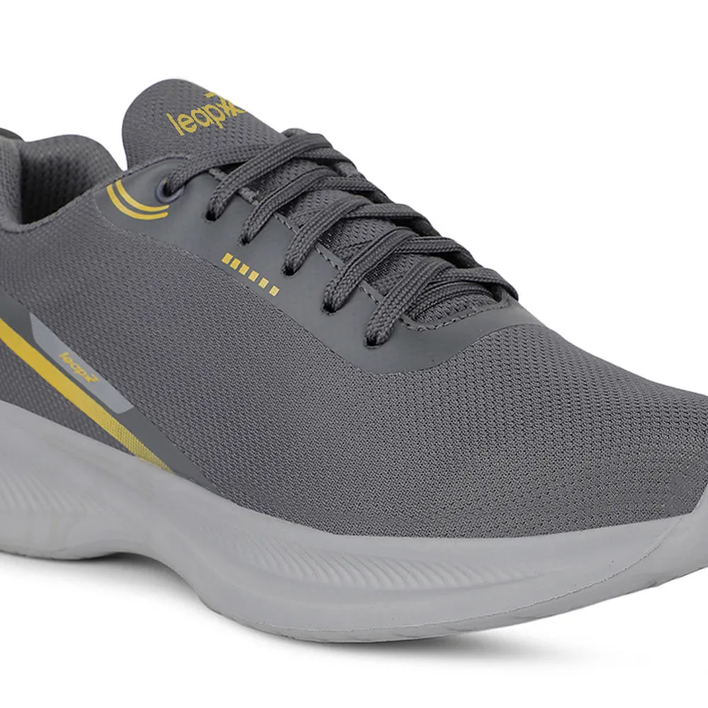 Leap7x Sports Dark Grey Running Shoes For Mens KOOPER-1E By Liberty running on downhill shoes