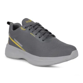 synthetic - upper - durability - strength shoes marathon running shoes Leap7x Sports Dark Grey Running Shoes For Mens KOOPER-1E By Liberty