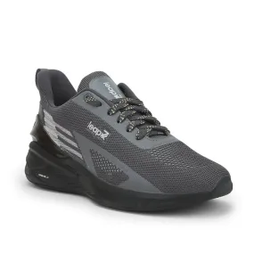 Leap7x Sports Lacing Shoe For Men ( Grey ) REVOLVE By Liberty Gel Infused Midsole Internal Harness System