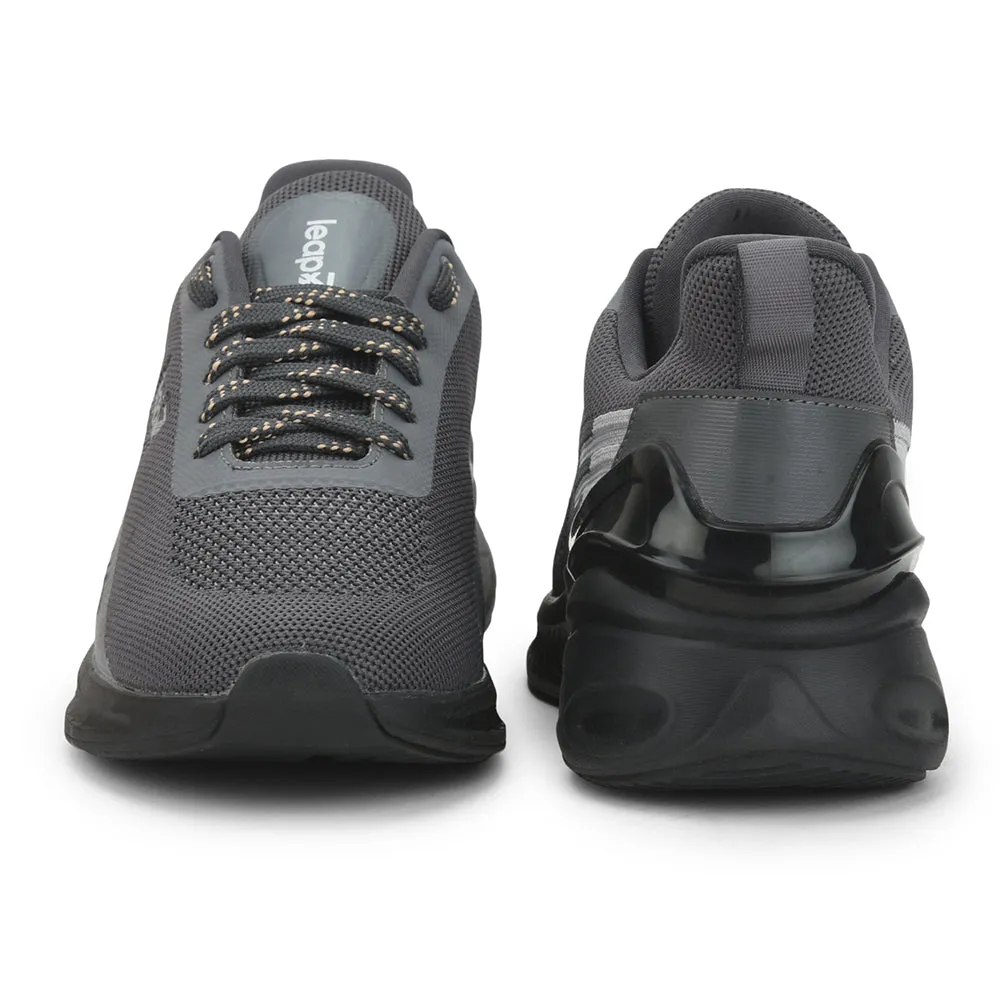 Leap7x Sports Lacing Shoe For Men ( Grey ) REVOLVE By Liberty plain - design shoes