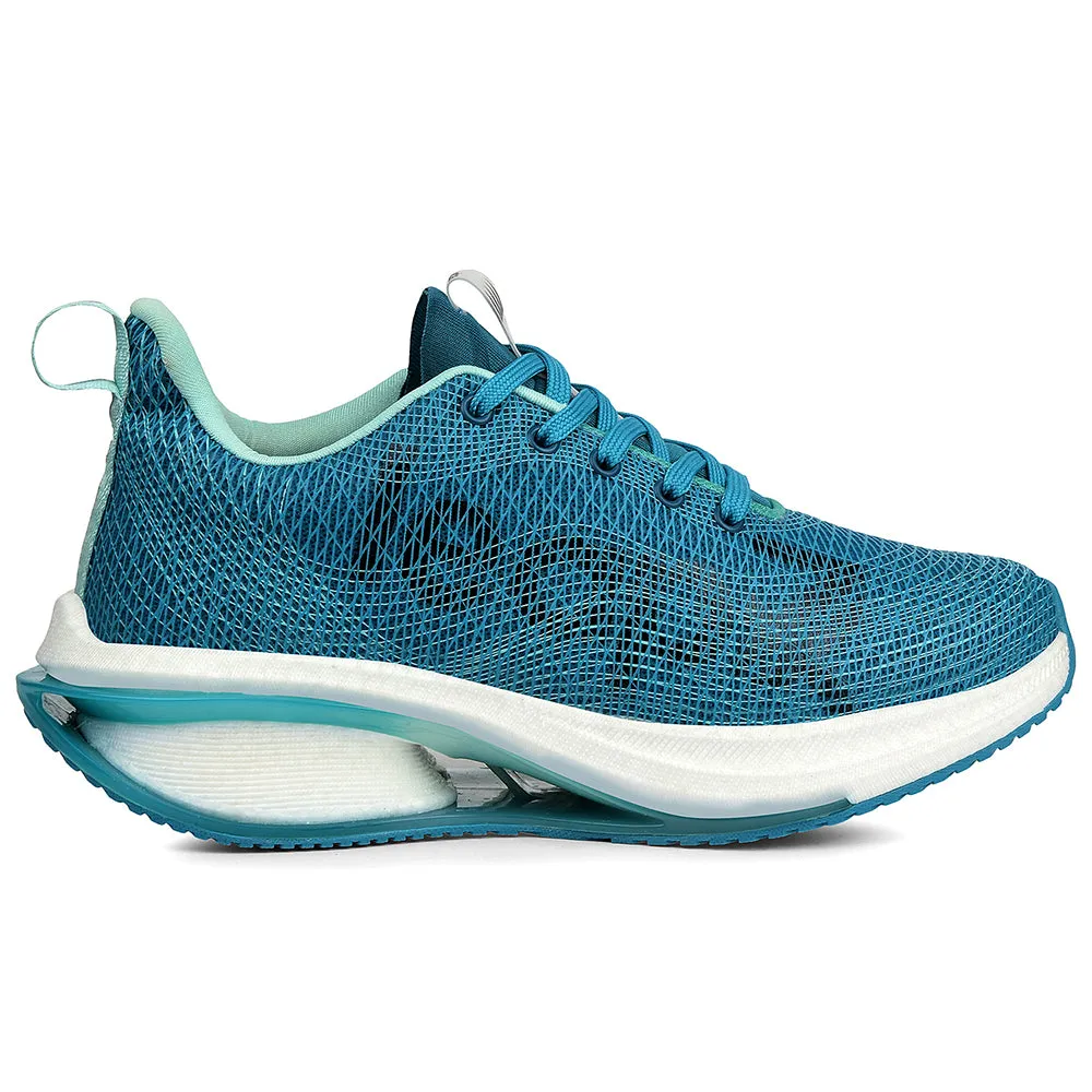 Non Slip Heel Leap7x Teal Blue Sports Lacing Running Shoes For Women ARMENIA-3 By Liberty