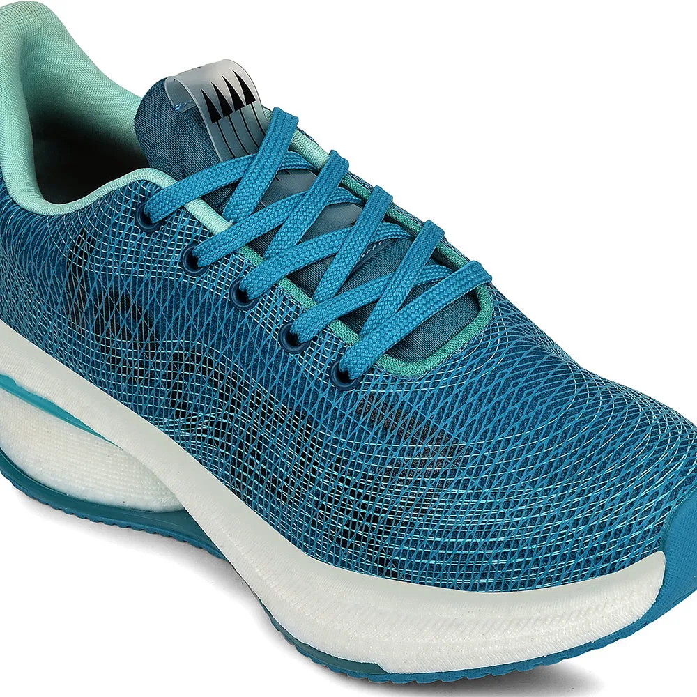 Leap7x Teal Blue Sports Lacing Running Shoes For Women ARMENIA-3 By Liberty Responsive Sole Technology running beginner shoes