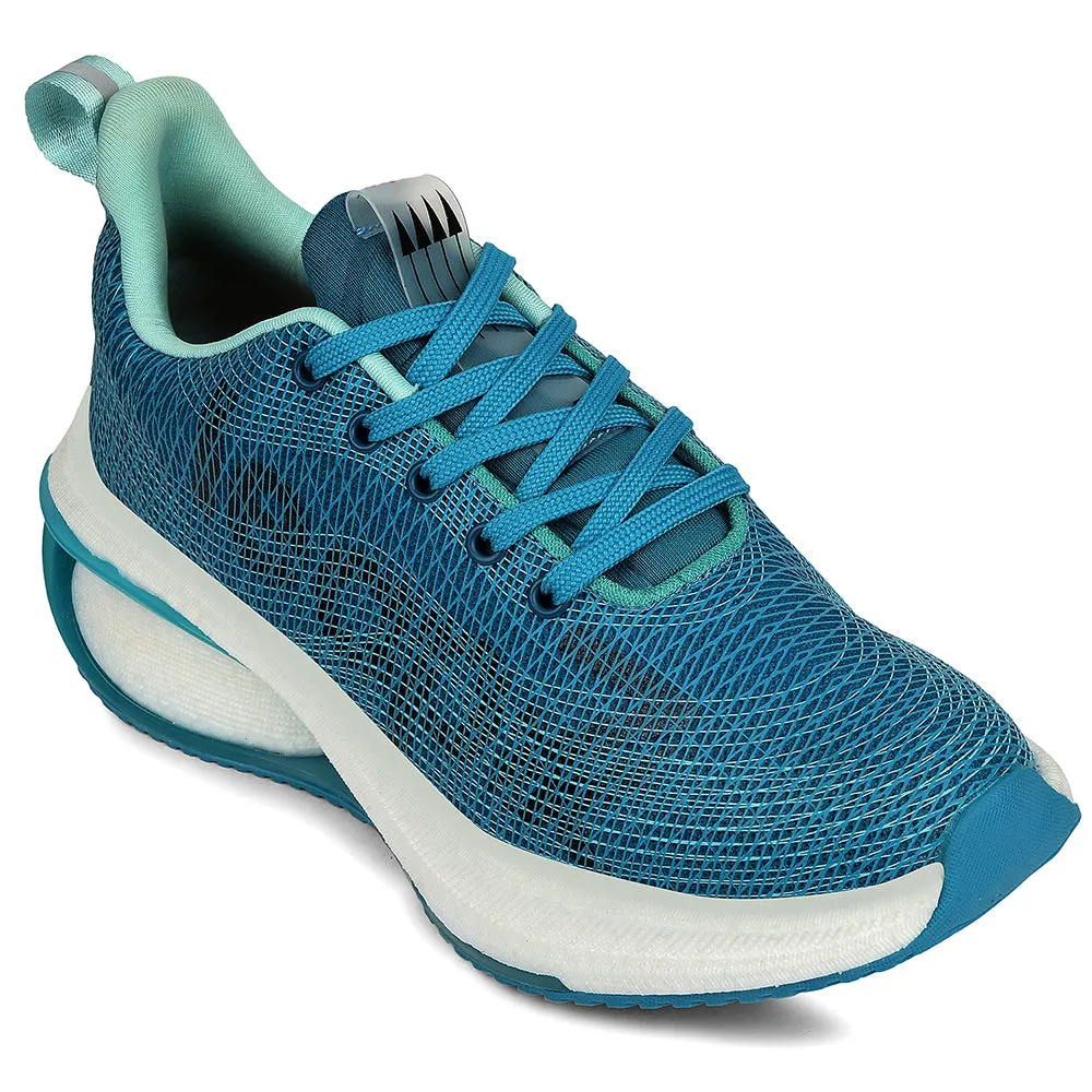 Leap7x Teal Blue Sports Lacing Running Shoes For Women ARMENIA-3 By Liberty running in a tundra area shoes rocker - sole running wear