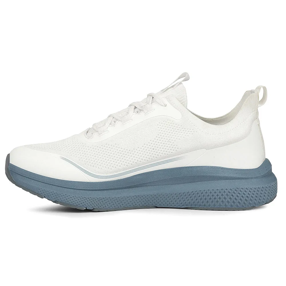 fitness running shoes anaerobic shoes Leap7x White Sports Lacing Running Shoes For Men AUSTRIA-1 By Liberty