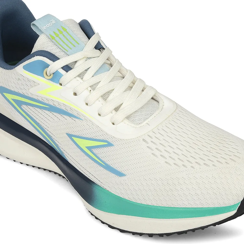 running with a hydration pack graduation - themed running option Leap7x White Sports Lacing Running Shoes For Men BELARUS-1 By Liberty