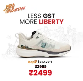 Leap7x White Sports Lacing Running Shoes For Men BRAVE-1 By Liberty polo shoes Safe usage