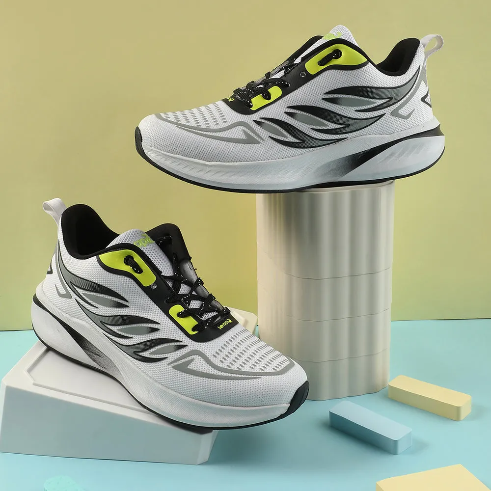 track - runner Leap7x White Sports Lacing Running Shoes For Men CASIO By Liberty