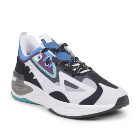 Leap7x White Sports Lacing Running Shoes For Men HANOVER-1 By Liberty Ultimate Traction