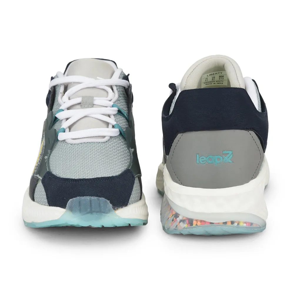 seasonal running shoes Leap7x White Sports Lacing Running Shoes For Men SNOOKER By Liberty