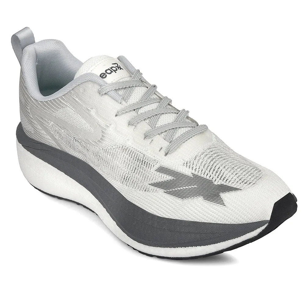 running on beaches running in a salt flat area shoes Leap7x White Sports Lacing Running Shoes For Men XLM-02 By Liberty