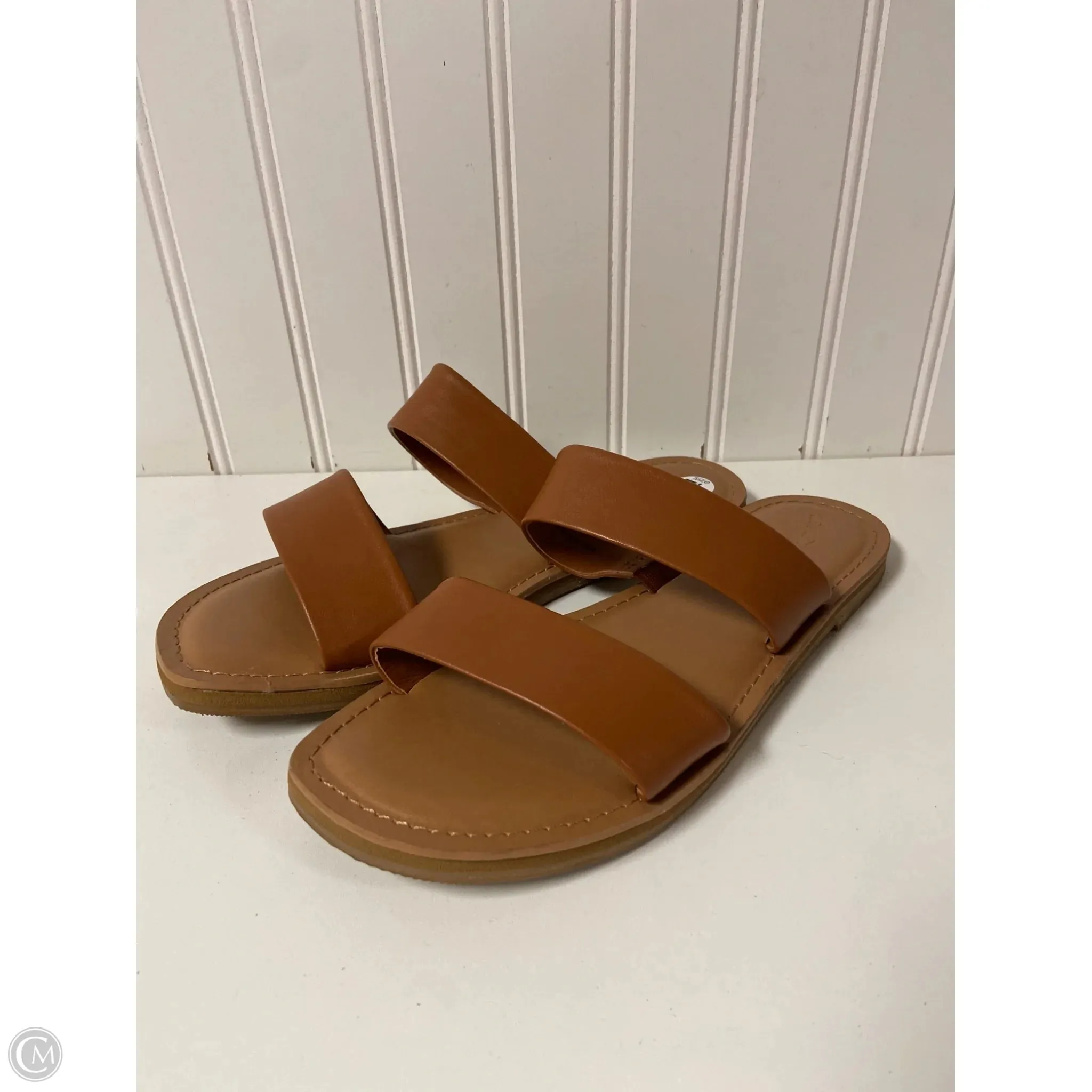 Sandals Flats By Universal Thread In Tan, Size: 7.5 Sun Path