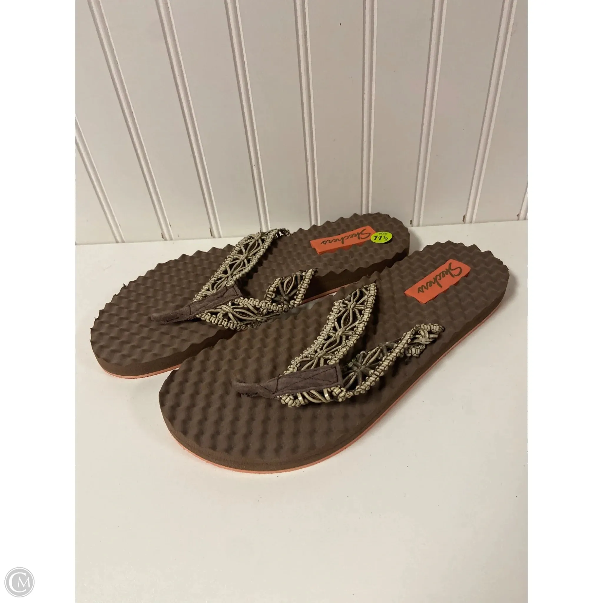 Sandals Flip Flops By Skechers In Brown, Size: 11.5 Move Easy Quilt Warm