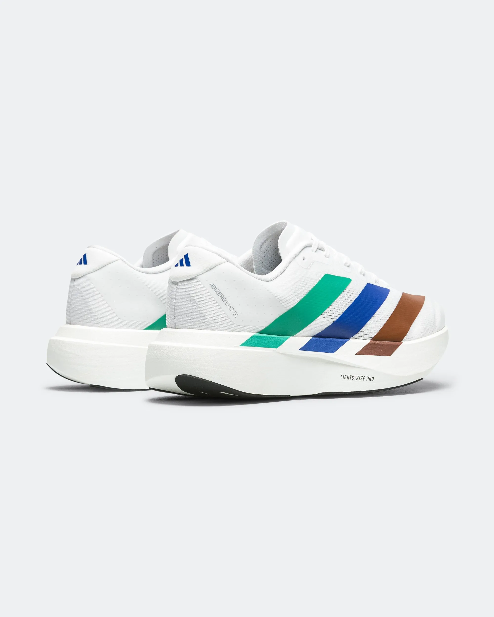 Low Step Office Casual Mens Adizero Evo SL x Humanrace - Footwear White/Semi Court Green-Semi Lucid Blue