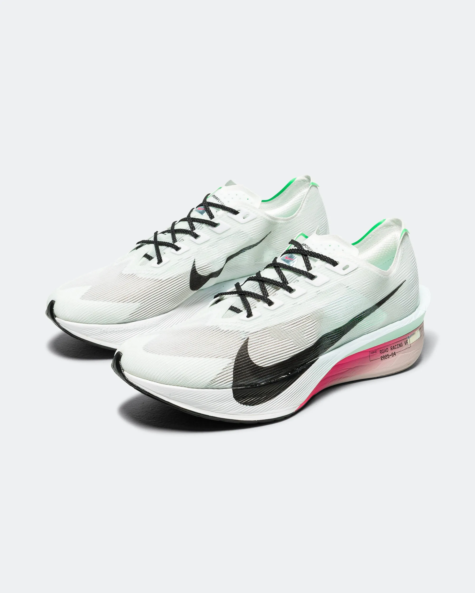 Mens ZoomX Vaporfly Next% 4 - White/Black-Hyper Pink-Mint Foam Supportive Heel Cup Weekday Style