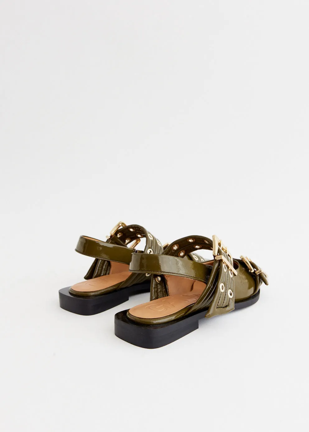 Grab And Go Neon Bright Feminine Buckle Ballerinas