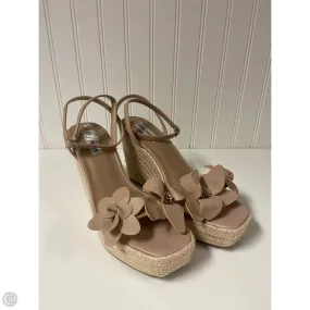Sandals Heels Wedge By Steve Madden In Taupe, Size: 10 Airy Touch Timeless Style Footwear