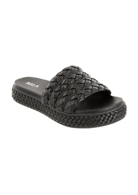 BRI - BLACK Travel sandals Cushioned Footbed Design