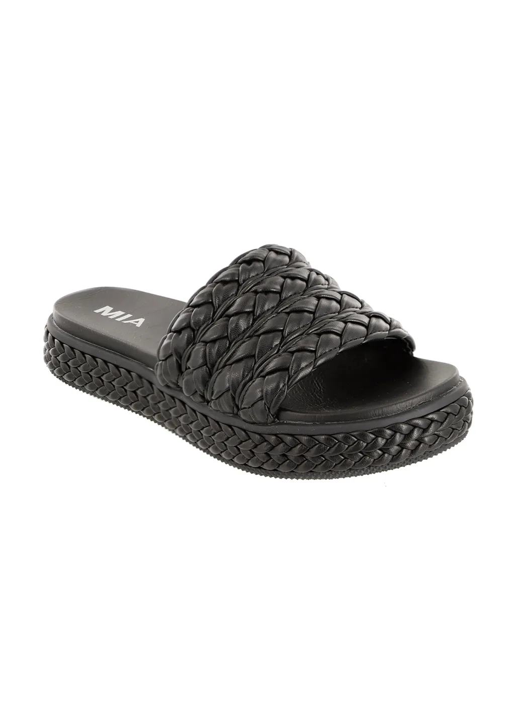 BRI - BLACK Travel sandals Cushioned Footbed Design