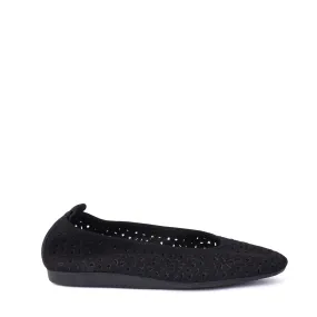 LILY Black Nubuck Simple Walk Mule Mode