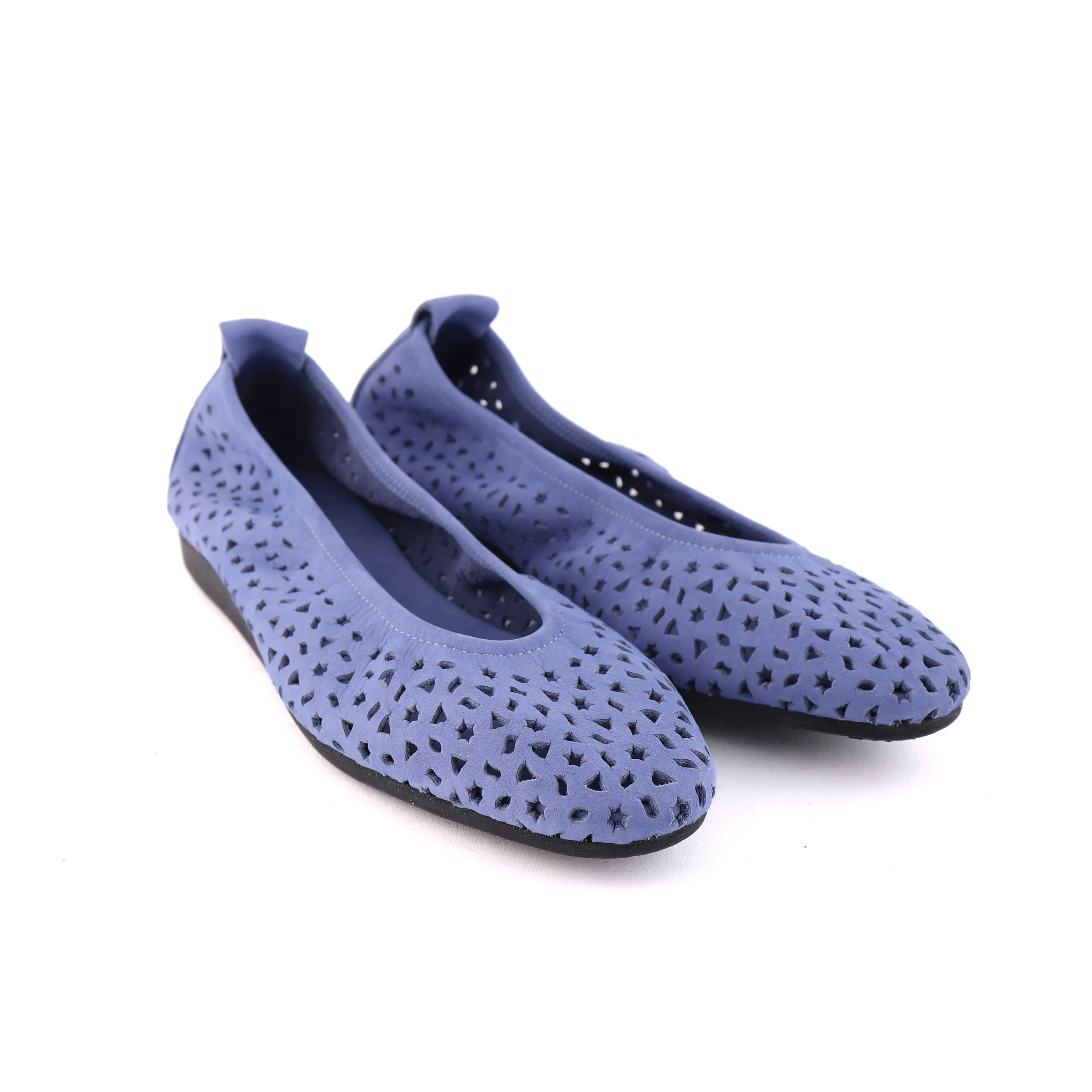 LILY Blue Nubuck Supportive Comfort Shoes
