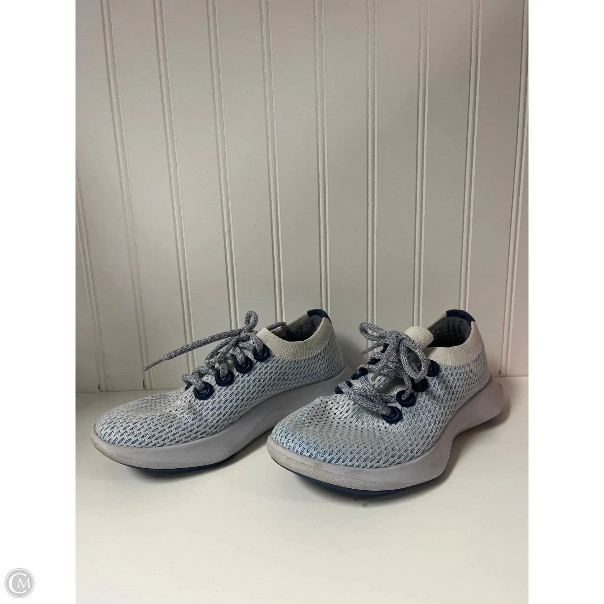Odor Resistant Comfort Walk Shoes Athletic By Allbirds In Blue & Grey, Size: 6.5