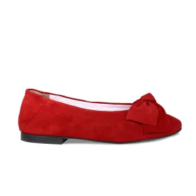Walk-Ready Shoes Breathable Canvas Lola: Red Suede