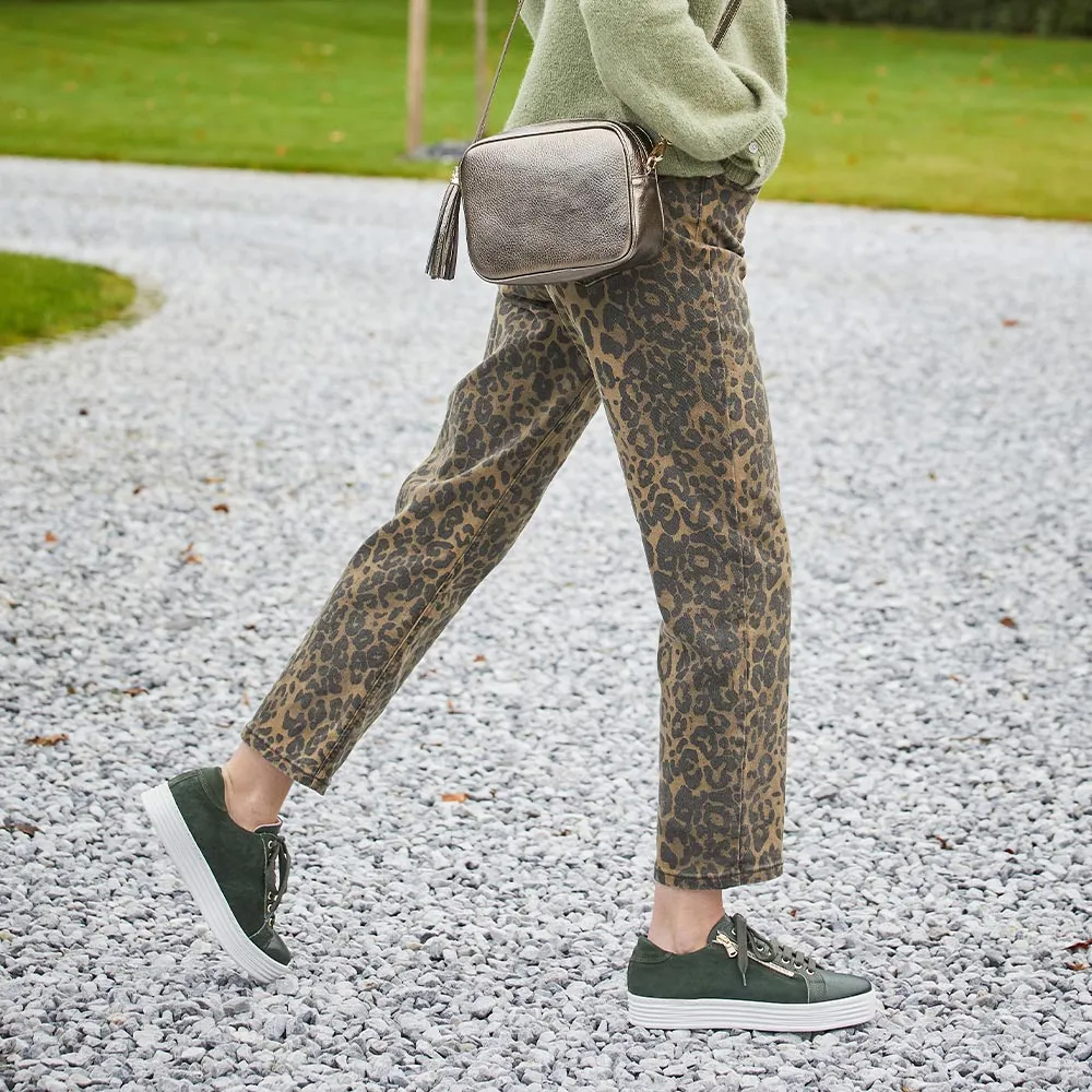Coffee Walk Hero: Forest Green Leather & Suede