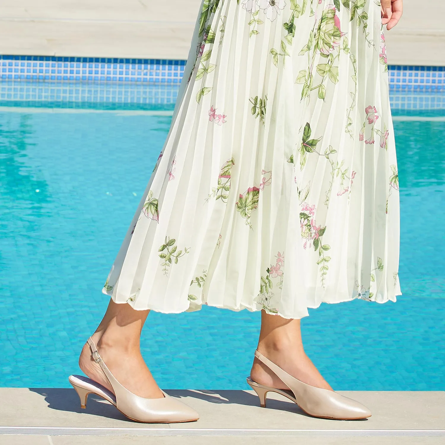 India: Pale Taupe Patent Leather School friendly