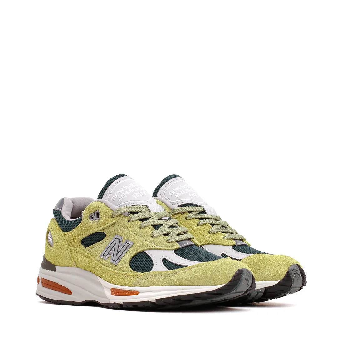 New Balance Unisex Made in UK 991v2 Beechnut Trekking Green U991GT2 Padded Tongue Design Reinforced Eyelets