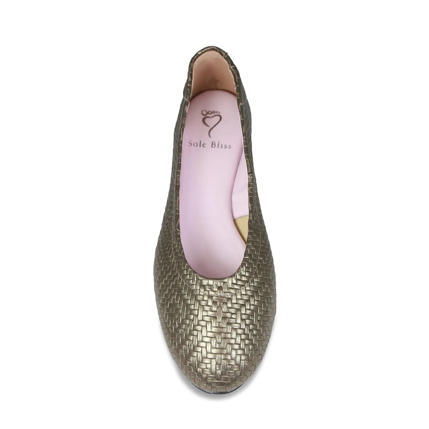 Luna: Pewter Weave Leather Open Toe