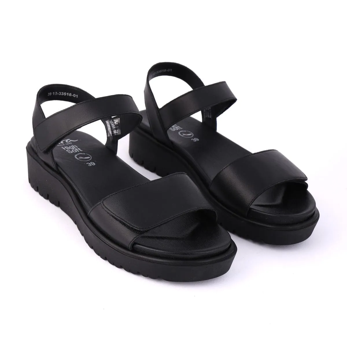 33518 Black Casual Footwear for Vacation