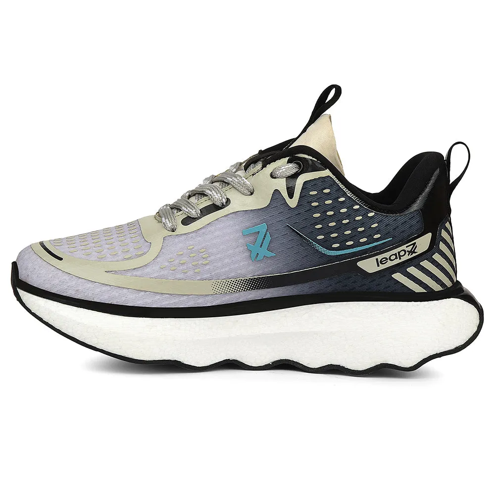 running technique ComfortableFit Leap7x Black Sports Lacing Running Shoes For Men GHD-105 By Liberty