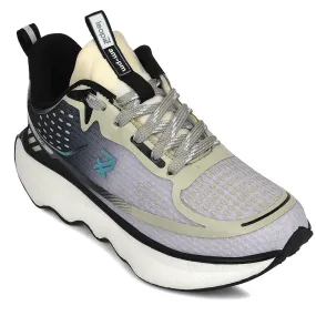 Leap7x Black Sports Lacing Running Shoes For Men GHD-105 By Liberty Comfort - Padding Multi Directional Tread