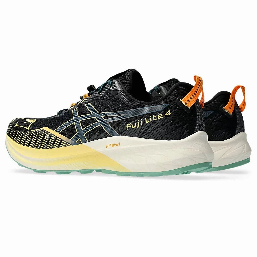 Neutral Stability Footbed Men's Asics Fuji Lite 4 Black/Magnetic Blue High - End Performance Build