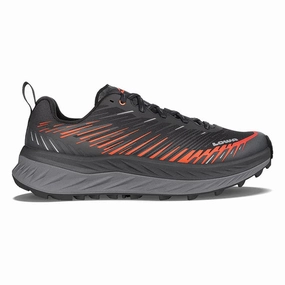 Dual Density Outsole running in a ski lift area shoes Men's Lowa Fortux Black/Flame Orthopedic Contour Design