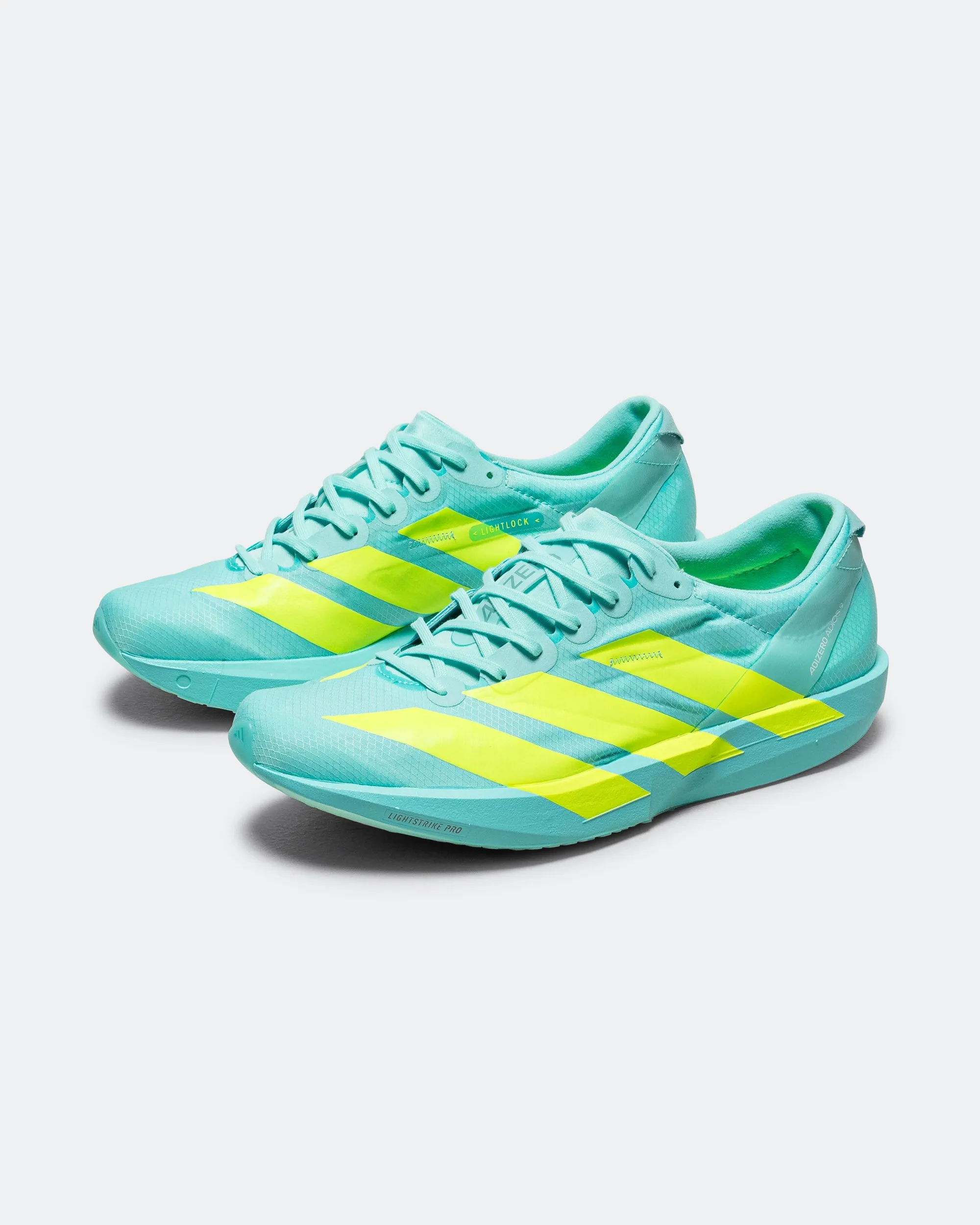 Urban Runner Mens Adizero Adios 9 - Flash Aqua/Lucid Lemon-Zero Metallic