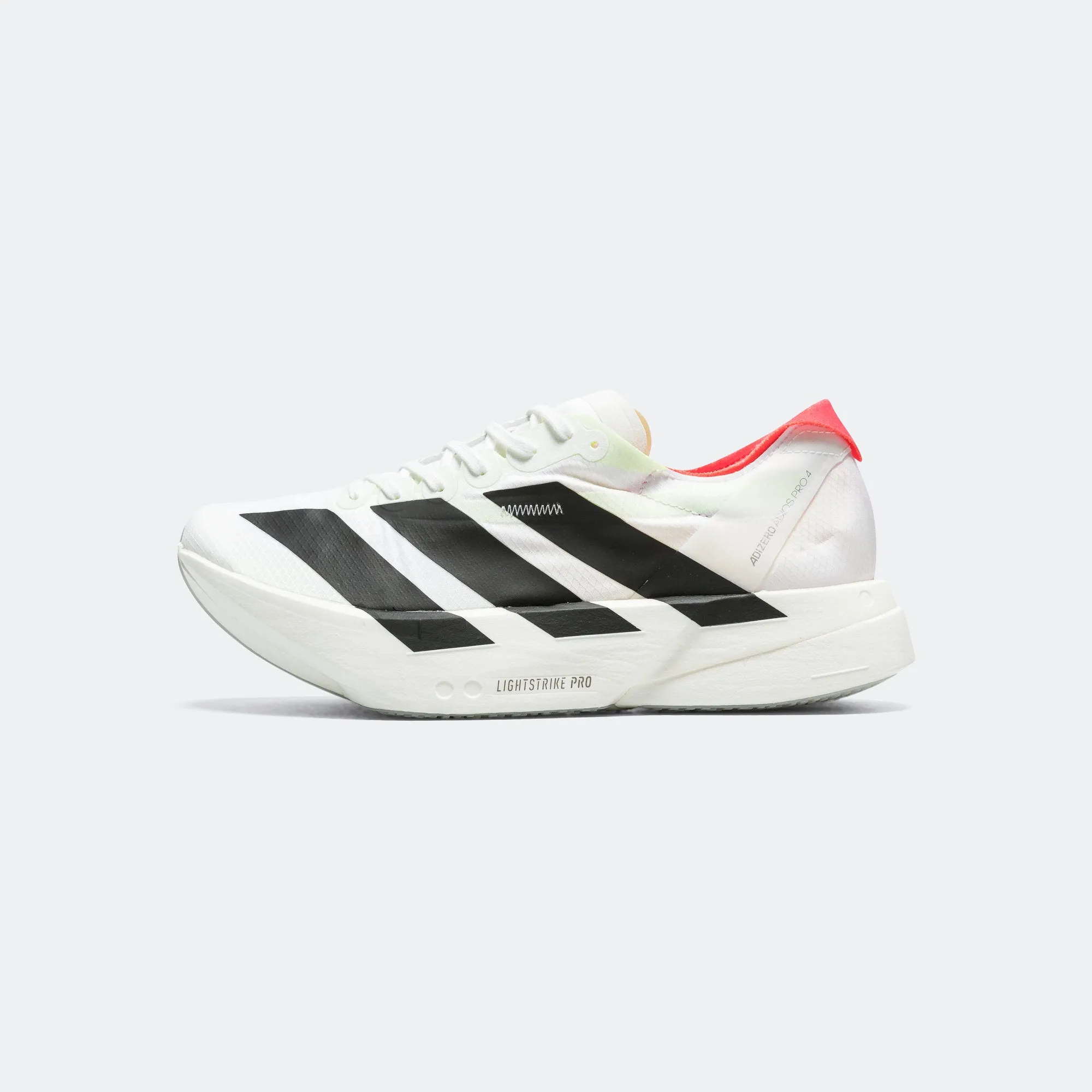 Mens Adizero Adios Pro 4 - Cloud White/Core Black-Silver Metallic Fall Wardrobe