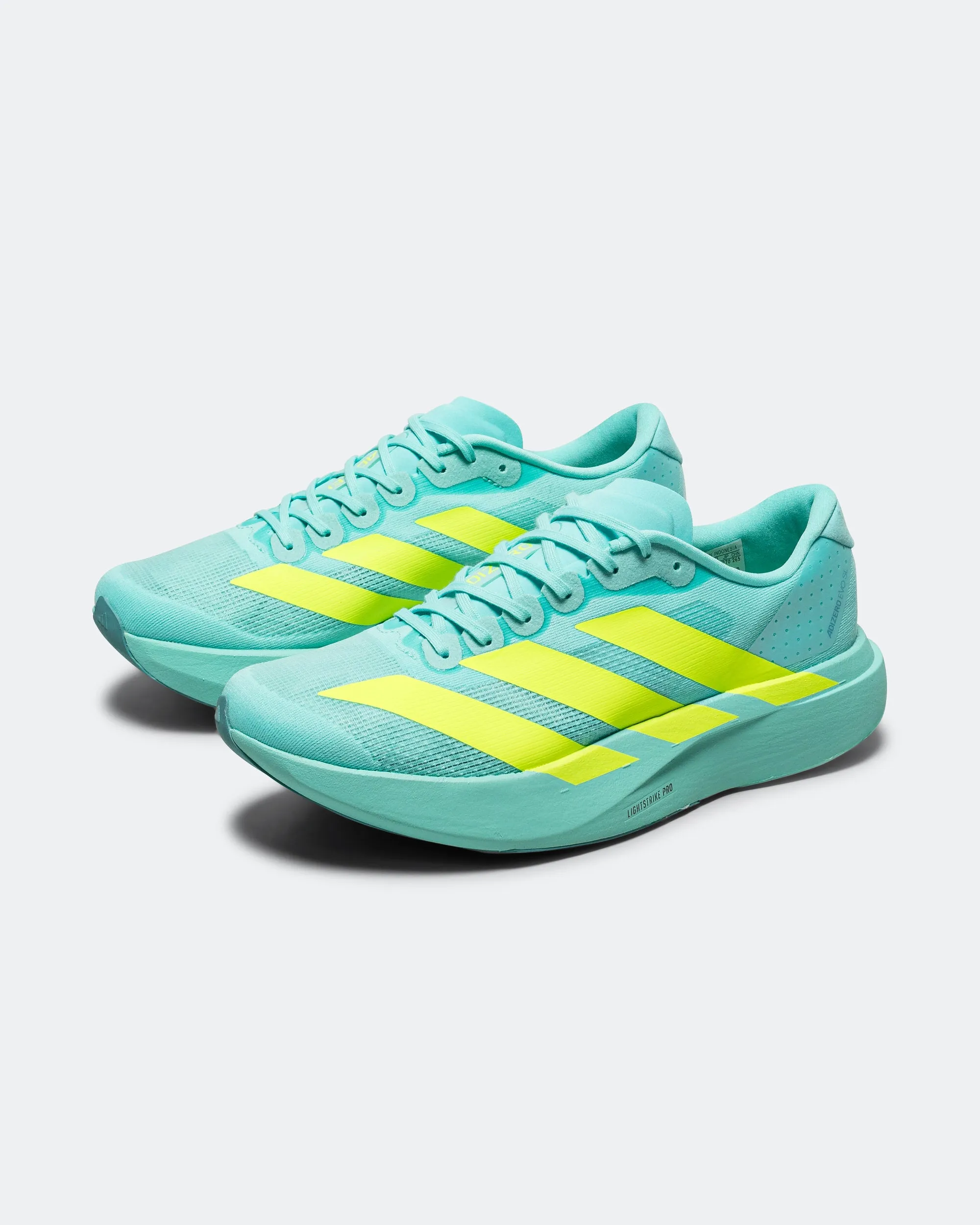 Soft   touch Loafers style Mens Adizero Evo SL - Flash Aqua/Lucid Lemon-Mint Ton