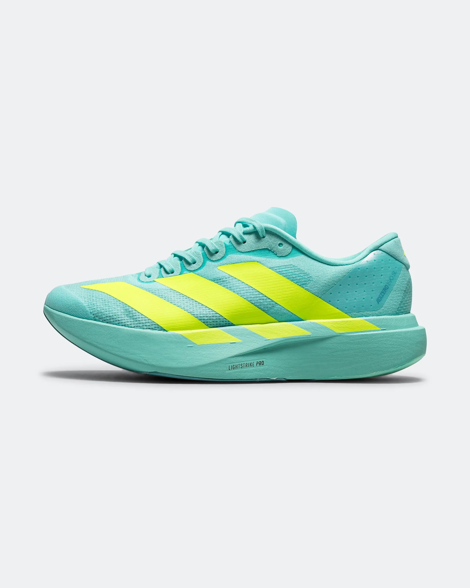 Quick Pace Mens Adizero Evo SL - Flash Aqua/Lucid Lemon-Mint Ton