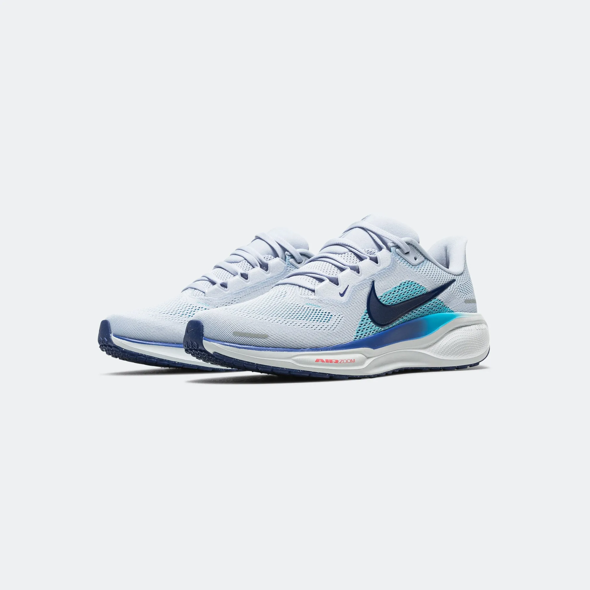 Mens Air Zoom Pegasus 41 - Ghost/Football Grey-Deep Night-Blue Void Refined Edge