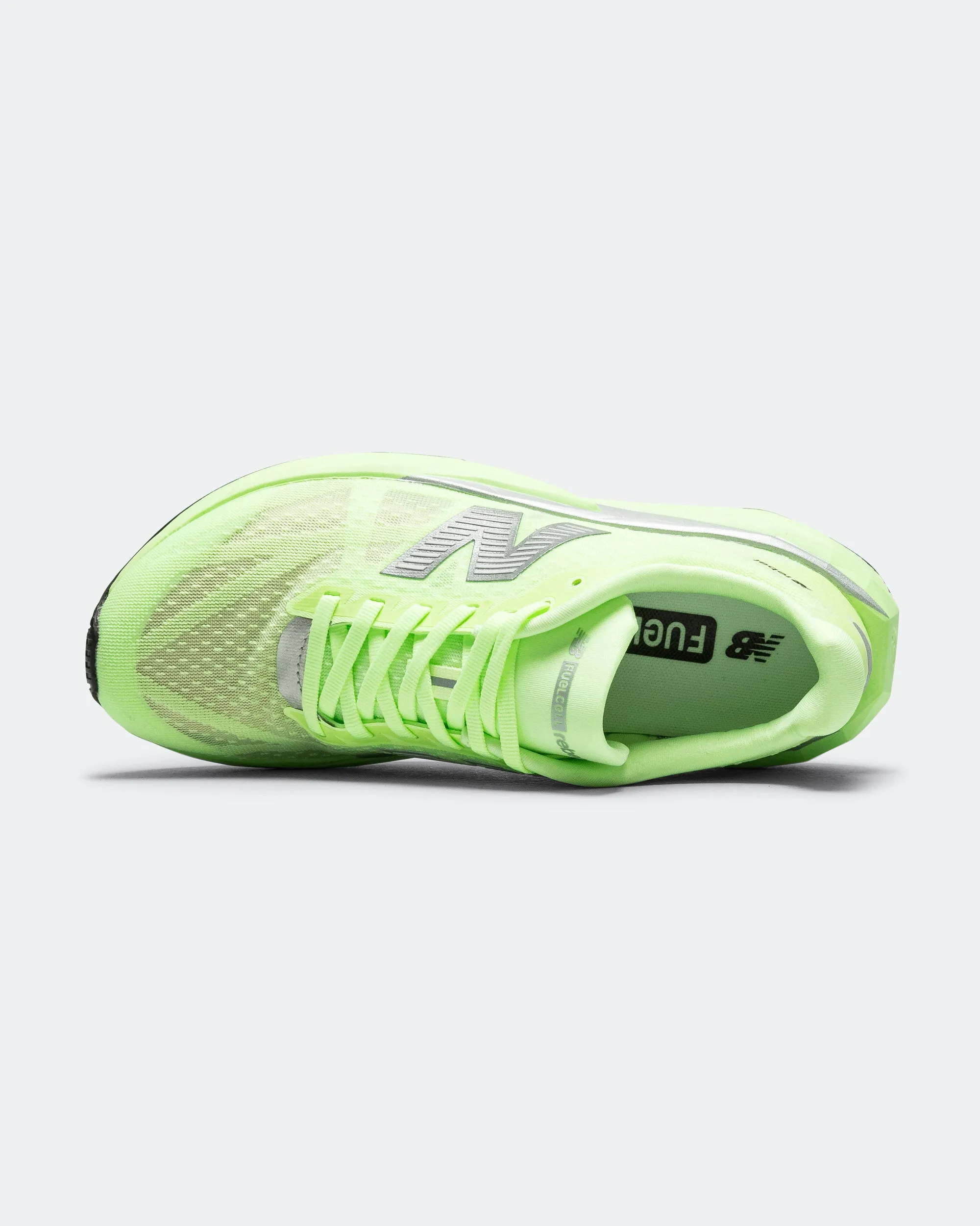 Mens FuelCell Rebel v5 - Mint Flash/Lab Green-Silver Metallic Daily Routine Weatherproof Stitching