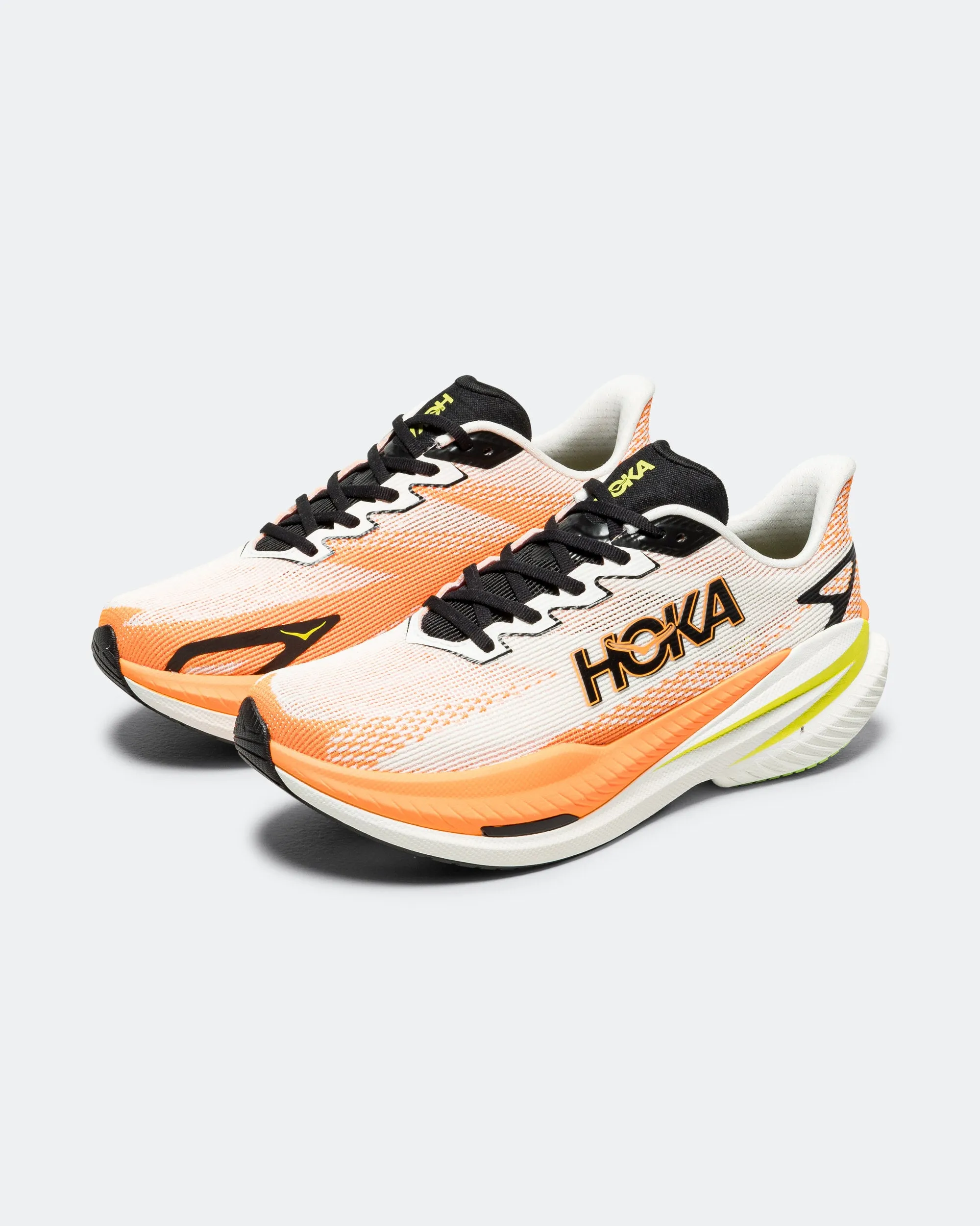 Mens Mach X 3 - White/Neon Tangerine Foam Texture Bronze Warm