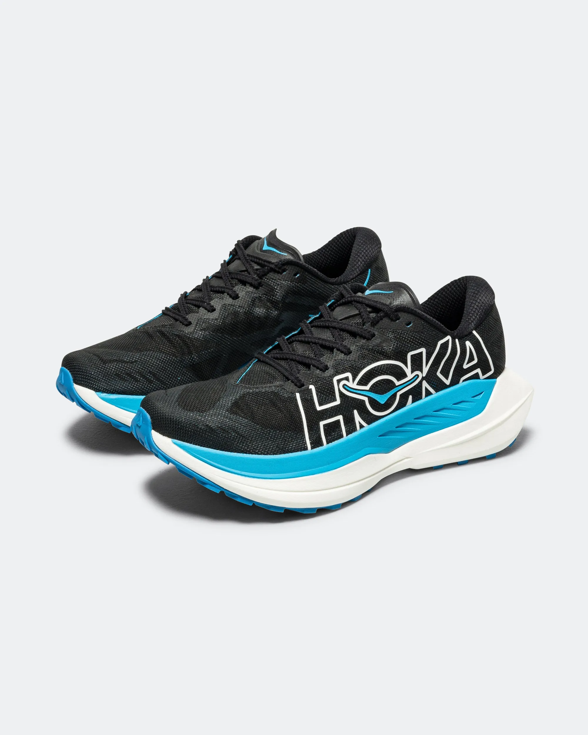 Mens Rocket X Trail - Black/Sky Blue Rubber Tread Pattern Impact Resistant Heel