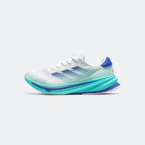 Tide Jog Work Shoes Mens Supernova Rise - Footwear White/Cobalt Blue-Flash Aqua