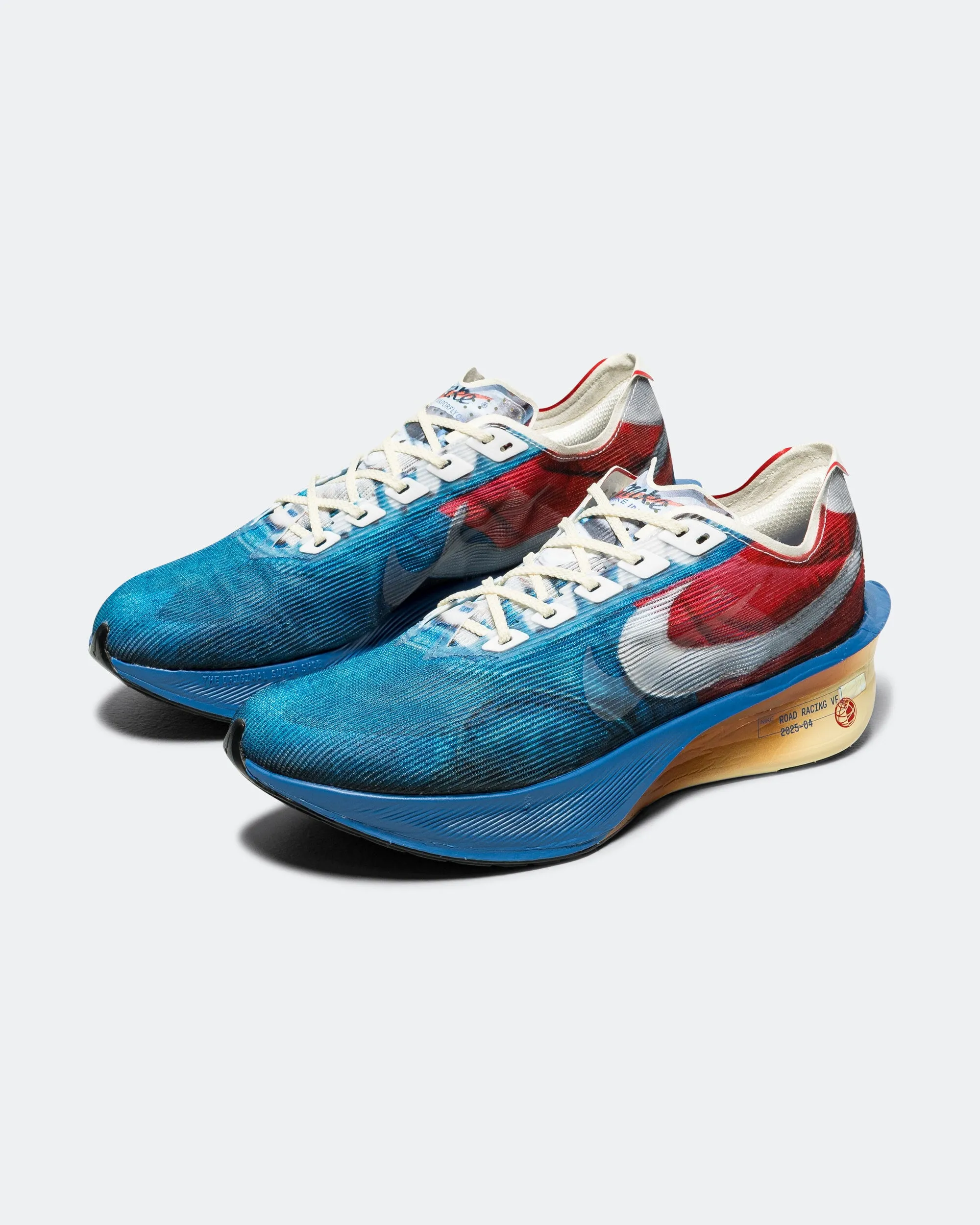 Step Stable Carefree Fit Mens ZoomX Vaporfly Next% 4 PRM - Multi Colour/Clear-Mountain Blue-Fire Red