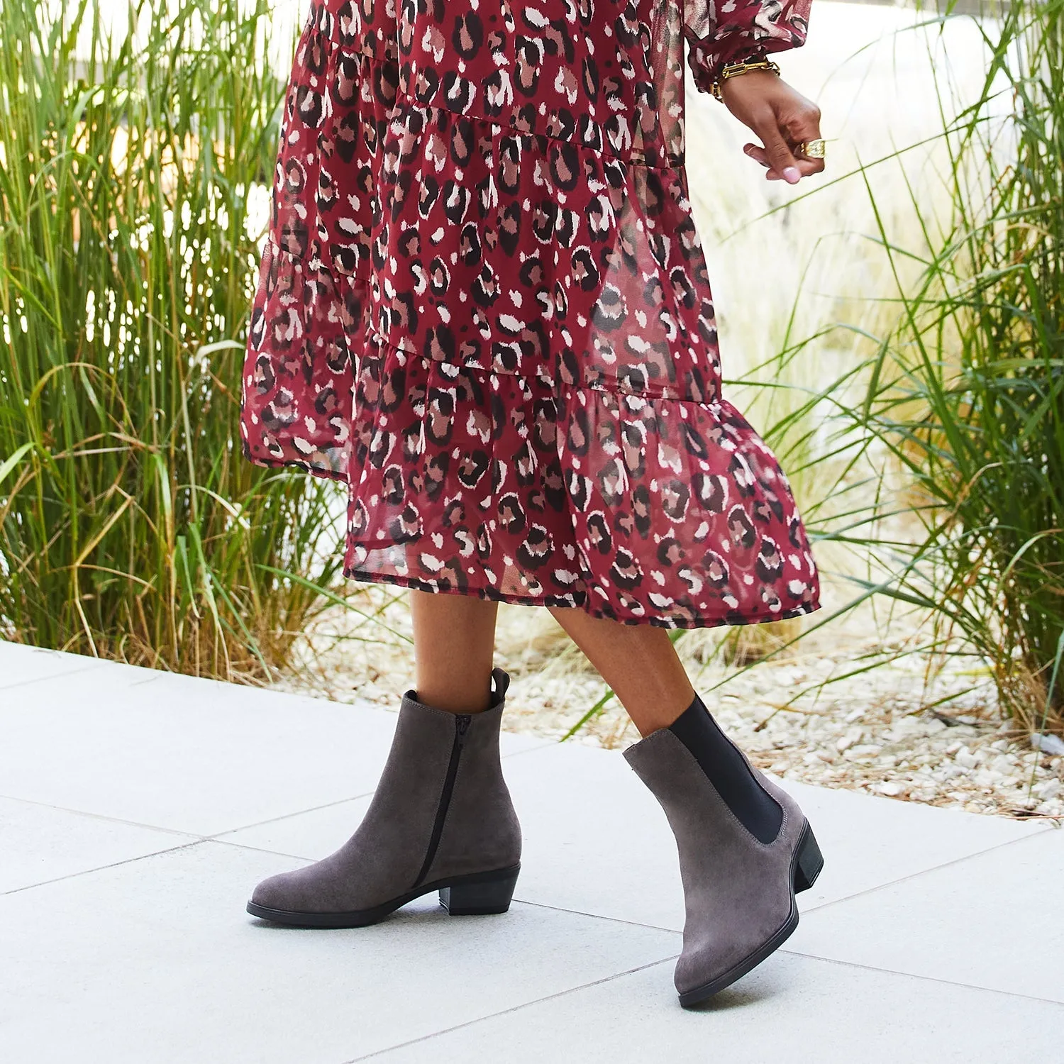 Rider: Grey Suede Abrasion Resistant Toe Cap