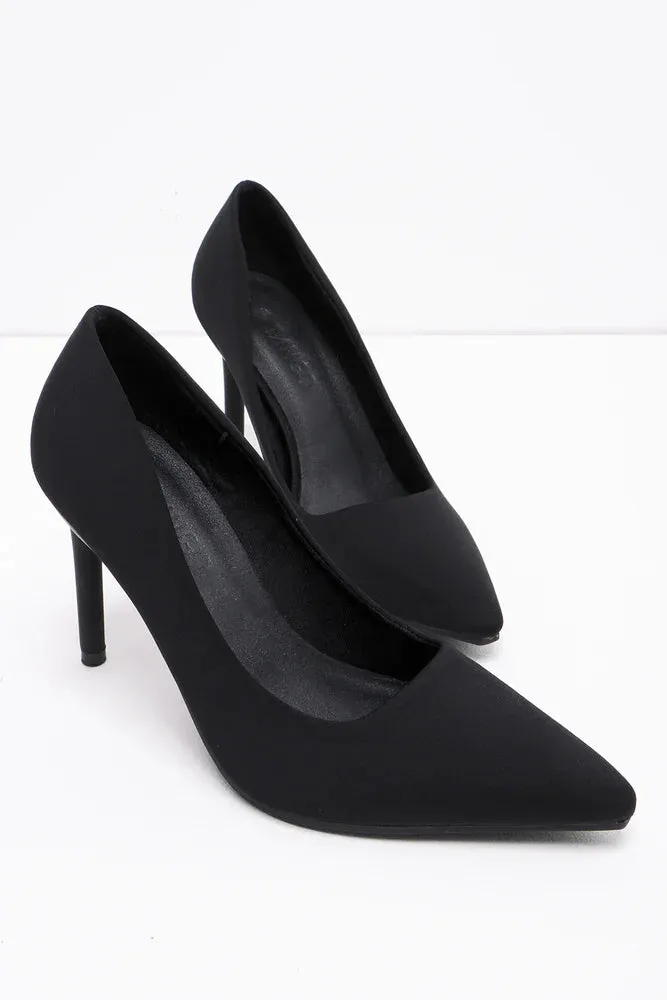 Perfect Comfort Evening Pumps Heel Court Shoe Black