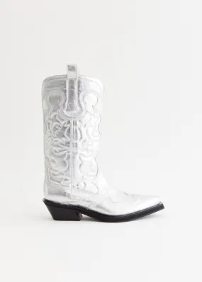 Neutral Mood Mid Shaft Embroidered Western Boots