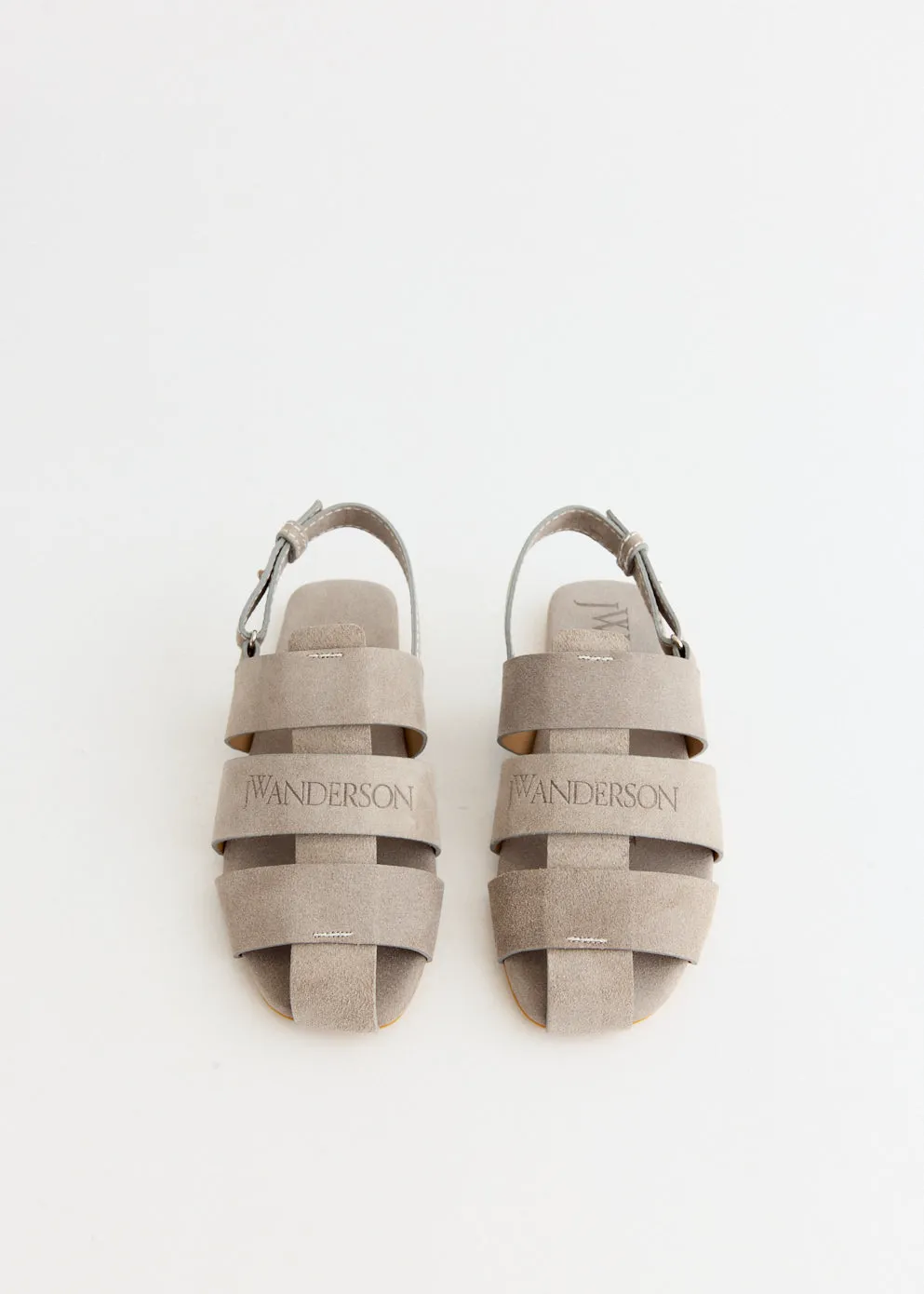Stripe Flat Sandals Comfort Grip