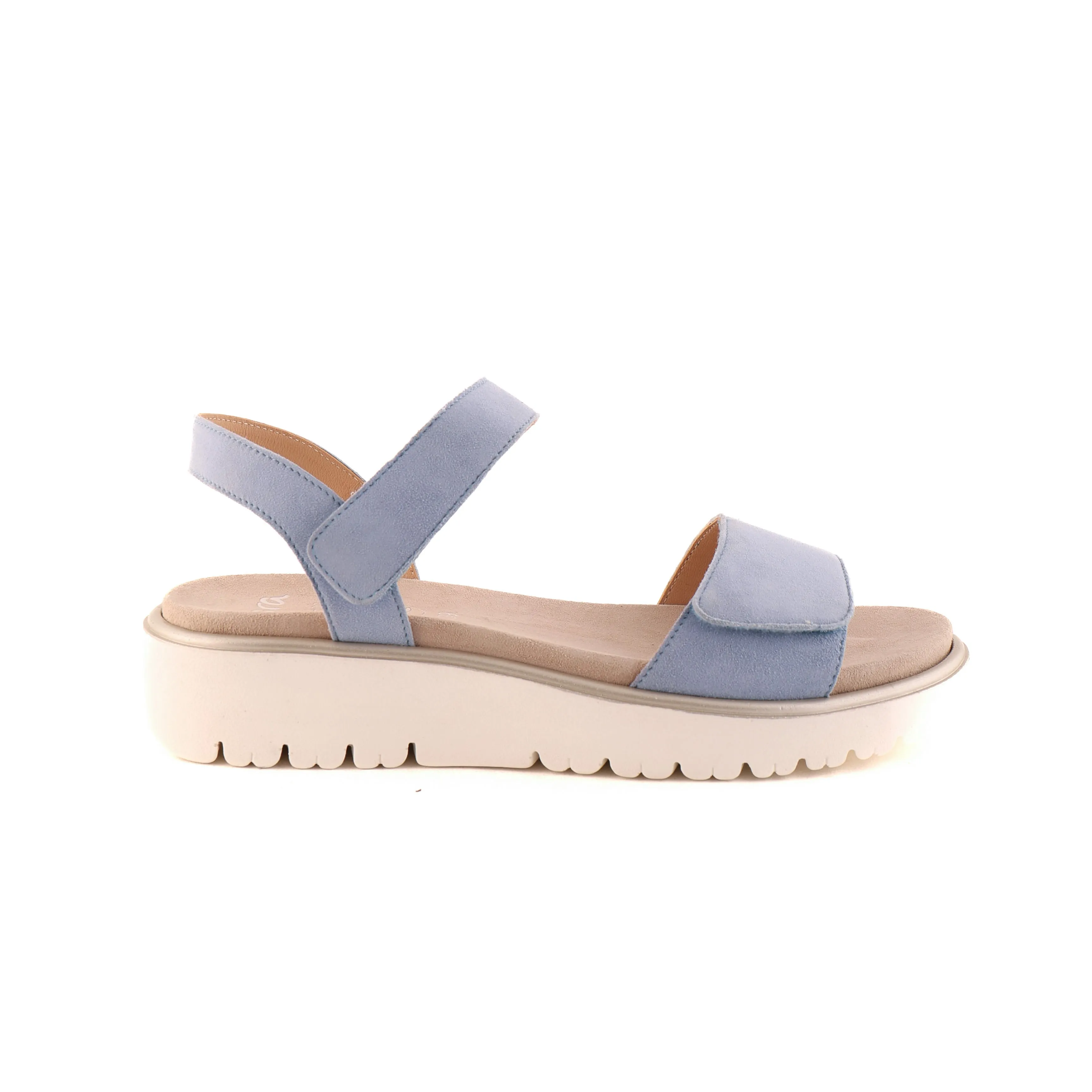 33518 Light Blue Suede Unwind Walk Comfortable Outdoor Sandals